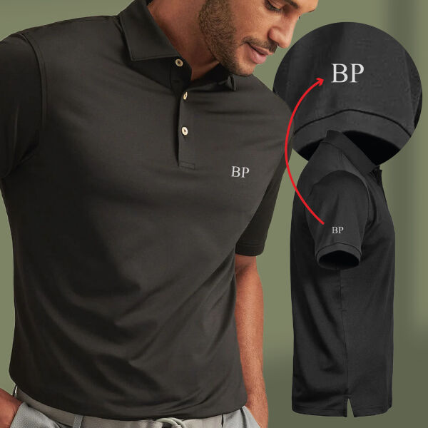 Custom Fathers Day Polo, Embroidered Luxury Golf Shirt for Men, Father’s Day Golf Polo, Corporate Executive Gift Thumbnail