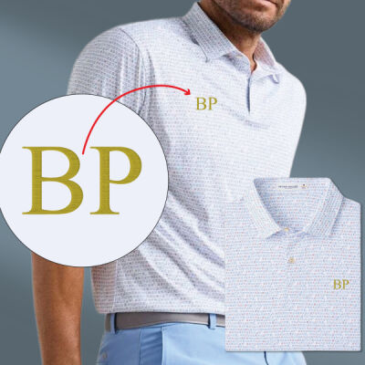 Custom Fathers Day Featherweight Cornhole Performance Polo, Embroidered Luxury Golf Shirt for Men, Father’s Day Golf Polo, Corporate Executive Gift Thumbnail